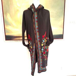 Biya by Johnny Was Long Floral Hoodie